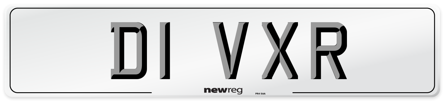 D1 VXR Number Plate from New Reg